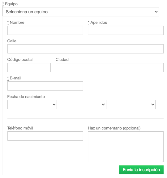 Crea tu perfil a través de un formulario de inscripción.