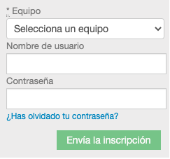 Inscribite en el equipo si ya tienes perfil con el formulario de inscripción